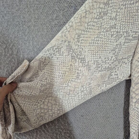 Babaton Women's Snake Animal Print Longline Cardigan Tie Waist Small - Picture 4 of 9